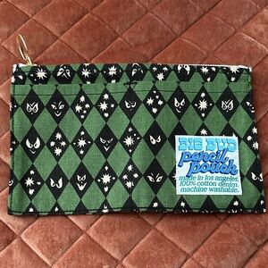 Big Bud Press Green and Black Diamond Pencil Pouch